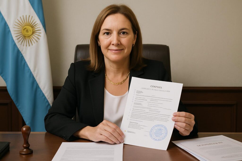 Escribana con documento apostillado listo para uso en el exterior en Córdoba Argentina