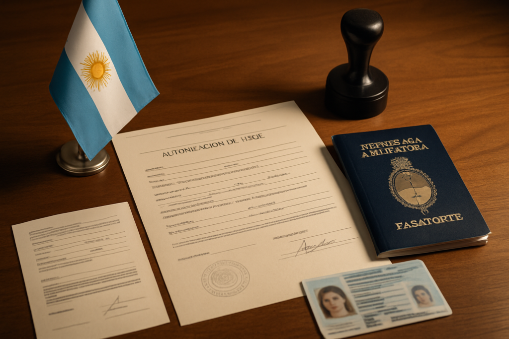 Autorización notarial de viaje para menores al exterior desde Argentina