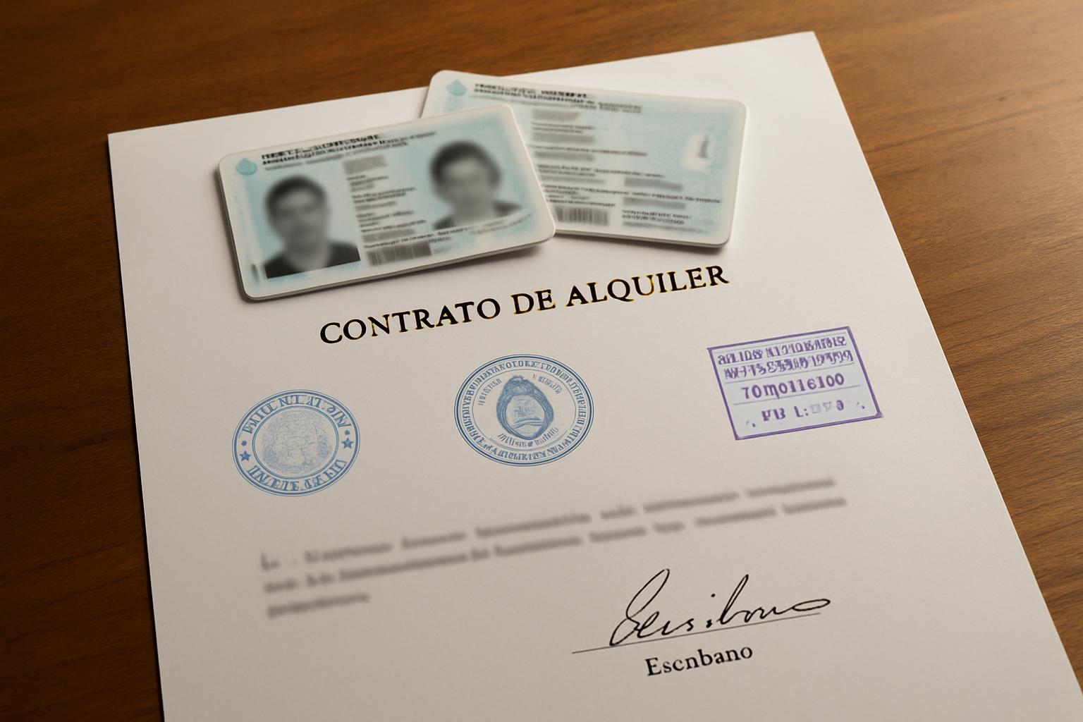 Contrato de alquiler con certificación notarial de firmas en Argentina