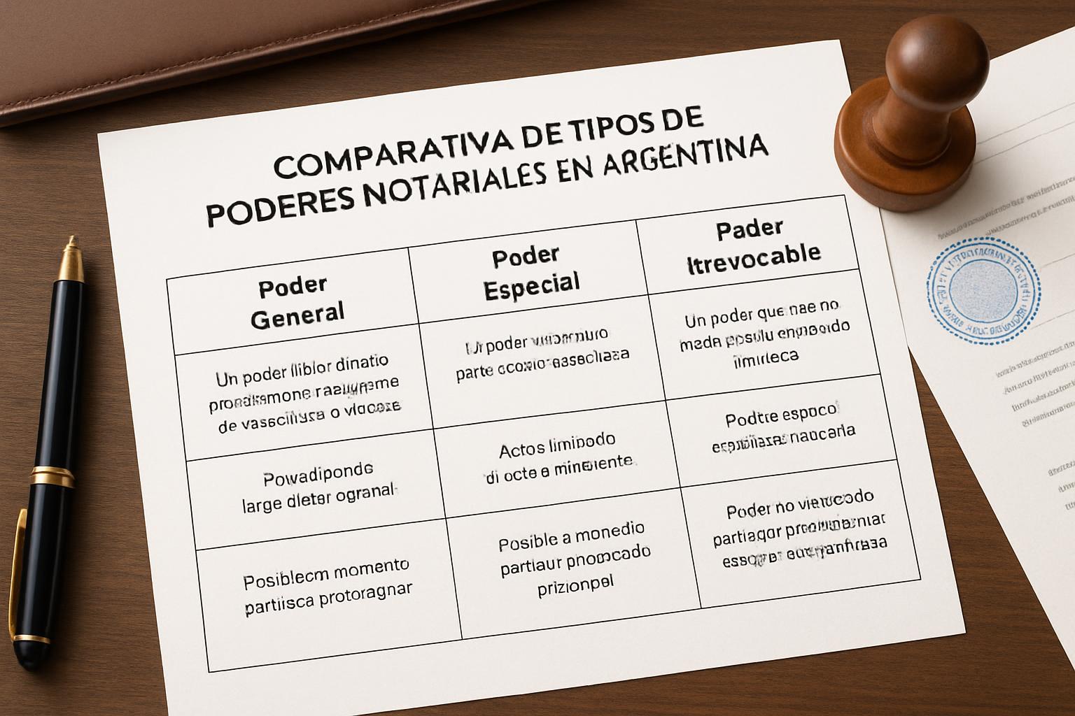 Comparativa de tipos de poderes notariales y sus costos en Córdoba Argentina 2026