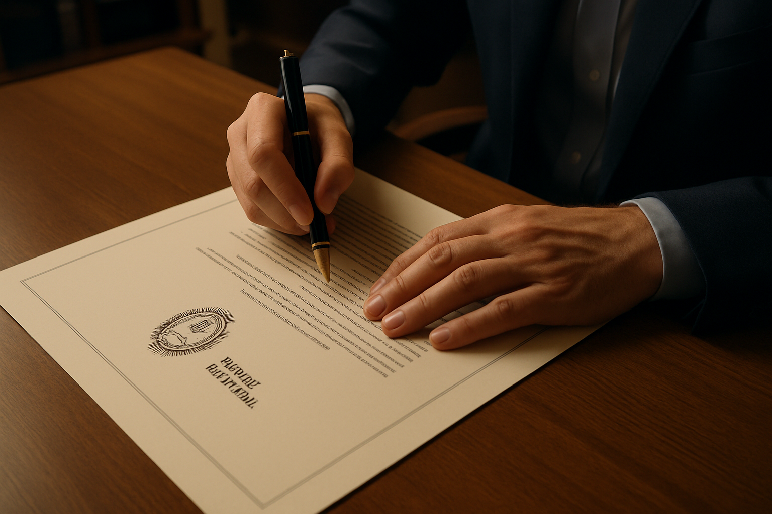 Firma de poder notarial ante escribano público en Argentina